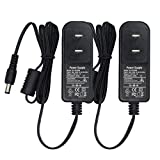 2pack AC 100-240V to DC 12V 1A 12W Power Supply Adapter Barrel Plug 5.5mm x 2.1mm UL Listed FCC