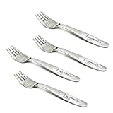 BLUEWIND Toddler Forks, Stainless Steel Self Feeding Forks for Toddler and Kids, 4 Pack