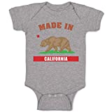 Custom Baby Bodysuit Made in California Funny Cotton Boy & Girl Baby Clothes Oxford Gray Design Only Newborn