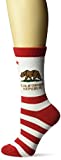 K. Bell Women's Celebrating Americana Crew Socks-Made in USA, California (White), Shoe Size: 4-10