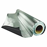 HTG Supply 100 Foot by 4 Foot Roll Heavy-Duty Reflective Diamond Foil on Black Poly Film, 6.7 Mil