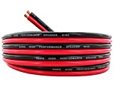 GS Power 8 AWG (American Wire Gauge) Copper Clad Aluminum Zip Cord Cable for Car Audio Radio Amplifier Remote Battery 12 Volt Automotive Wiring, 50 ft Red & Black Bonded
