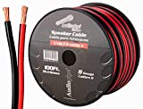 8 Gauge Speaker Wire - Red/Black (100 Feet) Car Audio Home Theater Sub Woofer Stranded Cable 2 Conductor Power Ground