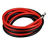 BNTECHGO 8 Gauge Silicone Wire 5 ft red and 5 ft Black Flexible 8 AWG Stranded Copper Wire