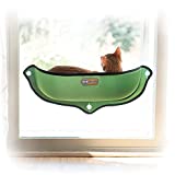 K&H Pet Products EZ Mount Window Mounted Cat Bed, Cat Window Hammock, Sturdy Cat Window Perch, Cat Window Bed Cat Furniture - Green Cat Window Bed