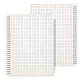 Graph Paper Notebook 2 Pack, Wiisdatek B5 Graph Spiral Notebook 7.1"X 10" - Total 320 Pages,Thick Dotted Paper, Wirebound