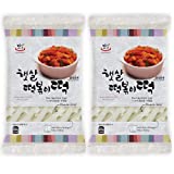 Korean Rice Cake Tteokbokki Stick  2 Pack (3 Individual Package X 3 Pack) Vegan, Non-GMO, Gluten Free, Halal,Tteok Rice Cakes Food Pasta 21.16 oz Per Pack