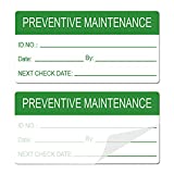 Well Tile Green Self Laminating Preventative Maintenance Labels 1 x 2 Inch - Inspection Safety Label byDateNext Stickers with Clear Flap 180 Pcs Per Pack (Green, 1 x 2 Inch)