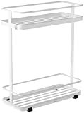 Yamazaki Home Bath Rack-Bathroom Shower Storage Holder, Caddy Shelf Organizer, One Size, White