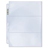 Ultra Pro 3-Pocket Platinum Page with 3-1/2" X 7-1/2" Pockets Horizontal Style Toploading (25-Count)