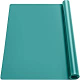 Ewen 27.6x19.5 Inches Extra Large Silicone Mat for Kitchen Counter Saver, 2MM Thick Heat Resistant Table Top Protector, Silicone Sheet Polymer Clay, Acrylic Nail, Paint Pouring, Craft Project, Green