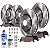 Detroit Axle - Front & Rear Disc Rotors + Ceramic Brake Pads Replacement for 2010-2017 GMC Terrain Chevy Equinox - 10pc Set