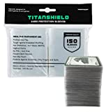 TitanShield Premium Clear Card Sleeves for Standard Sized Board Games and Trading Card 2.5" x 3.5" (150 Sleeves)