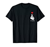 Saranghae K-Pop Finger Heart Hangul Korean Pop Music Gift T-Shirt