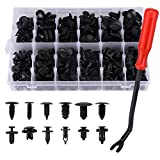 LivTee 240pcs Car Plastic Push Pin Rivet, Assortment Universal Retainer Clips Push Type Retainers Set in Case with Remover Tool