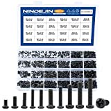 NINDEJIN 650pcs Laptop Screws Kit, Replacement Computer Notebook Miniature Screws, M1.4 M1.7 M2 M2.5 M3 Laptop Motherboard Round Pan Head Phillips Screws Set for Toshiba DELL Sony IBM HP Samsung Asus