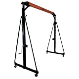 Titan Attachments 0.5 Ton Telescoping Gantry Crane, Portable Shop Lift Hoist, Frame Only, Rated 1,000 LB