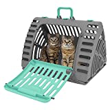 SportPet Designs X-Large Foldable Travel Cat Carrier - Front Door Plastic Collapsible Carrier