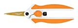 Fiskars Scissors 190520-1001 Titanium Micro-Tip Easy Action Scissors, 6 Inch, Orange