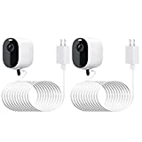 2Pack 30Ft/9m Power Adapter for Arlo Essential Spotlight/XL, Weatherproof Outdoor Power Cable Continuously Charging Your Arlo Essential Camera - White
