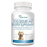 Nutrition Strength Dog Seizure Support, Supplement for Epilepsy in Dogs, with Organic Valerian Root, Chamomile and Blue Vervain, Plus L-Tryptophan Dog Stress and Anxiety Aid, 120 Chewable Tablets