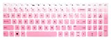 Keyboard Skin Compatible for 15.6" HP Pavilion X360 15-br075nr, HP Envy x360 15m-bp/bq, HP Spectre x360 15-ch011dx, HP Pavilion 15-cb 15-cc 15-cd 15-bw 15-bs & 17.3" HP 17m-ae 17-bs Series -Pink Ombre