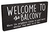 Bella Rosa Home Outdoor Balcony Decor for Apartment - Small Balconies Wall Art - Welcome Sign for Summer Apartments with Patio or Decks