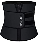 HOPLYNN Neoprene Sweat Waist Trainer Corset Trimmer Shaper Belt for Women , Workout Plus Size Waist Cincher Stomach Wraps Bands X-Large Black