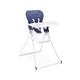 Joovy Nook NB High Chair, Newborn-Ready Reclinable Seat, Compact Fold, Swing Open Tray, Slate