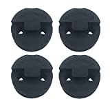 Amgate 4 Pack Violin Practice Mute for Violin and Small Viola, Round Tourte Style Rubber Mute, Black