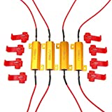 4Pcs Aaron 50W 6ohm Load Resistors - Fix LED Bulb Fast Hyper Flash Turn Signal Blink Error Code (Resistors get very hot during working)