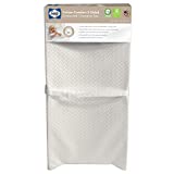 Sealy Cotton Comfort Waterproof 3-Sided Contoured Baby Diaper Changing Pad for Dresser or Changing Table - White, 32 x 16