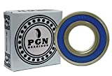 PGN (10 Pack) 6206-2RS Bearing - Lubricated Chrome Steel Sealed Ball Bearing - 30x62x16mm Bearings with Rubber Seal & High RPM Support