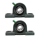 PGN - UCP204-12 Pillow Block Mounted Ball Bearing - 3/4" Bore - Solid Cast Iron Base - Self Aligning (2 Pack)