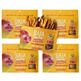 Baja Snacks Dried Mango - USDA Organic Dried Mango No Sugar Added, Naturally Sweet, Vegan, Gluten Free, Healthy Non GMO Snack, Organic Dried Mango Unsweetened and Unsulfured - 3 oz (Pack of 5)