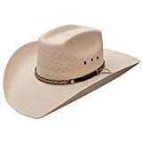 Stetson And Dobbs Hats SSSQRE-7940 Square,Eyelets, Reg Oval Cowboy Hat, Natural - M-L