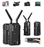 Hollyland Mars 300 Pro Enhanced Wireless Video Transmitter & Receiver 300Ft Range 1080p HDMI 5G 0.08S Low Latency APP Support iOS Android [2 Battery Pack & AC Charger Bundle]