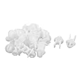 uxcell 30pcs White Car Hood Prop Rod Support Holder Clip