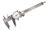 150 mm Metric Dial Calipers Accurate to 0.02 mm per 150 mm Hardened Stainless Steel for Inside, Outside, Step and Depth Measurements MDC-6