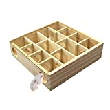 Wontee Wooden Hamster Tunnel Maze with Cover, Hideout & Tunnel Exploring Toys for Dwarf Hamsters Mice Small Gerbil