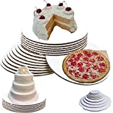 (14", Pack of 50) 14 inch cake board cake boards round 14-Inch Cake Board, cake circles 14 inch cardboard cake base pizza cardboard rounds 14 inch cake boards bulk