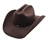 Men%e2%80%99s+Wool+Cowboy+Hat+Cody+Brown+Shapeable+Western+Felt+Hats+By+Silver+Canyon