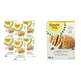 Simple Mills Almond Flour Crackers, Rosemary & Sea Salt, Gluten Free, Flax Seed, Sunflower Seeds, 6 Count & Almond Flour Baking Mix, Gluten Free Artisan Bread Mix, Made with whole foods
