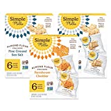 Simple Mills, Snacks Variety Pack, (2) Fine Ground Sea Salt Snack and (1) Farmhouse Cheddar Snack Variety Pack, 4.9 Ounce - Pack of 3 (Packaging May Vary)