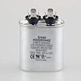 5 MFD Capacitor 370 or 440 VAC 5uf Oval Run Capacitor for Fan Motor Blower Condenser in Air Handler Straight Cool or Heat Pump Air Conditioner and Pool Pumps by The HVAC Genius