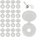 500 Packs Hinged Screw Cover Caps Plastic Screw Caps Fold Screw Snap Covers Washer Flip Tops (White)