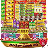 Mexican Candy Mix Dulces Mexicanos, Snack Food Gift Box Variety Pack (90 Count) Bulk Assortment of Spicy Sweet & Sour Mexicano Candies, Rockaleta Lollipop, Luca, Pelon, Pulparindo, Rellerindo Prime