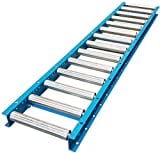Gravity Conveyor with 1.5" Diameter Galvanized Steel Rollers on 6" Roller Centers. 12″ Wide, 5′ Long Steel Frame – Ultimation