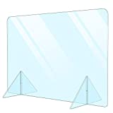 Sneeze Guard for Desk and Table. Plexiglass Shield for Counter Barrier from Sneezing. Employee Protection. Multiple Sizes Available (24“W x 16"H)
