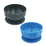 ChooMee Baby Suction Bowls | Strong Suction Base, Firm Bowl Walls | Modern Design | 100% Silicone | BPA Free | 2 CT Small Blue Grey